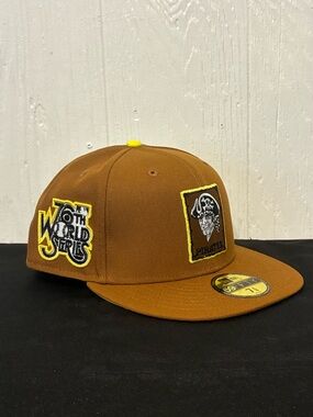 Pittsburgh Pirates Tan Pub Pack 76th World Series Patch Yellow UV NewEra 59FIFTY